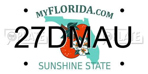 27DMAU Florida License Plate