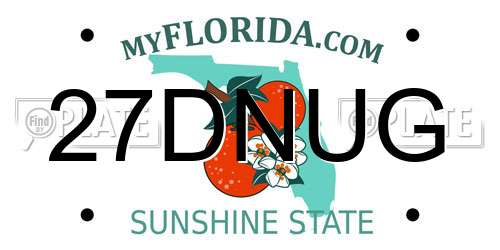 27DNUG Florida License Plate