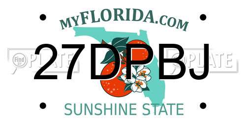 27DPBJ Florida License Plate