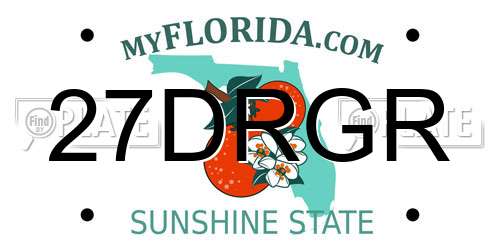 27DRGR Florida License Plate