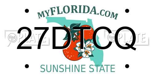 27DTCQ Florida License Plate