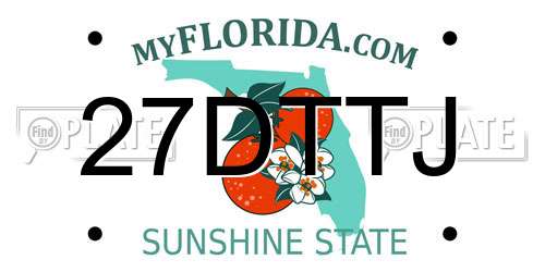 27DTTJ Florida License Plate
