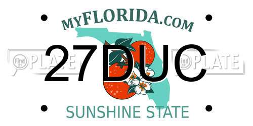 27DUC Florida License Plate