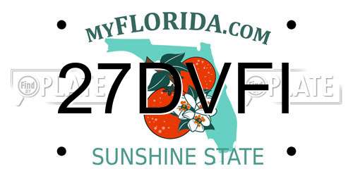 27DVFI Florida License Plate