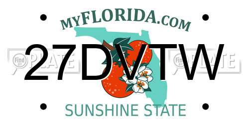 27DVTW Florida License Plate
