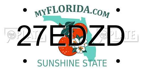 27EDZD Florida License Plate