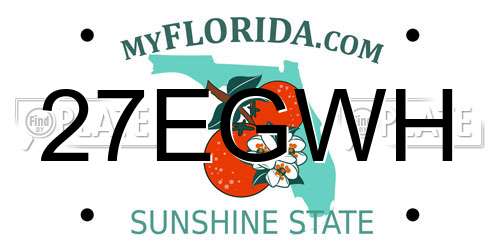 27EGWH Florida License Plate