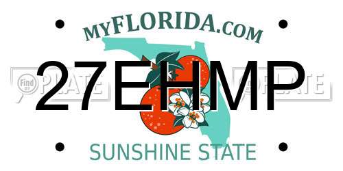 27EHMP Florida License Plate