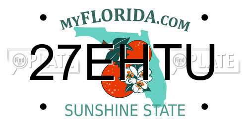 27EHTU Florida License Plate