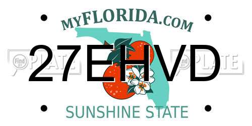 27EHVD Florida License Plate