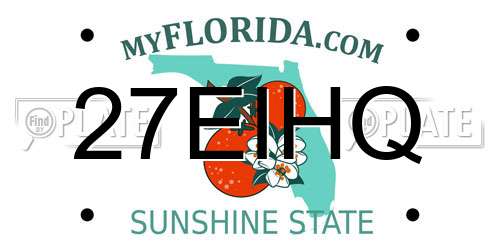 27EIHQ Florida License Plate