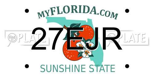 27EJR Florida License Plate