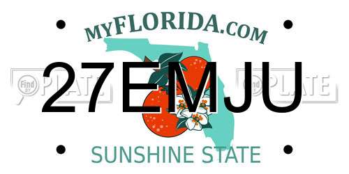27EMJU Florida License Plate
