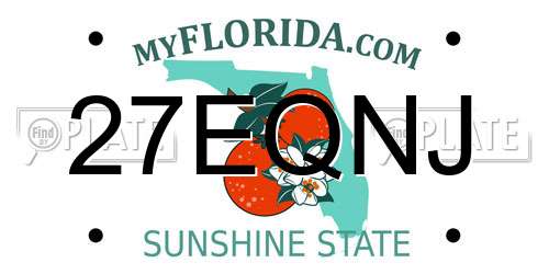 27EQNJ Florida License Plate