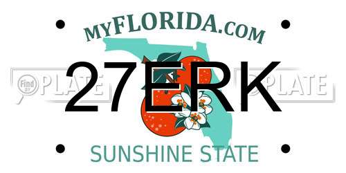 27ERK Florida License Plate