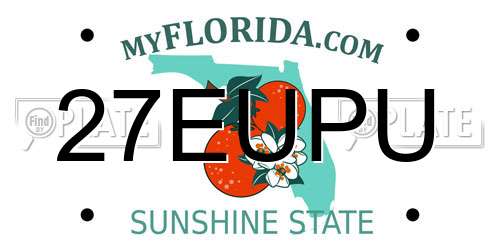 27EUPU Florida License Plate