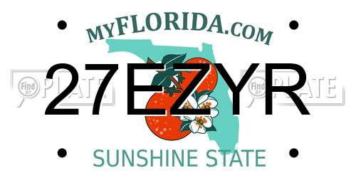 27EZYR Florida License Plate