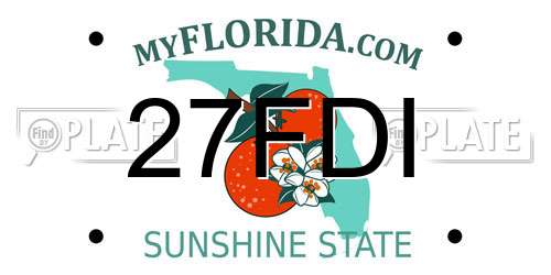 27FDI Florida License Plate