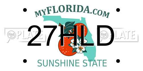 27HLD Florida License Plate