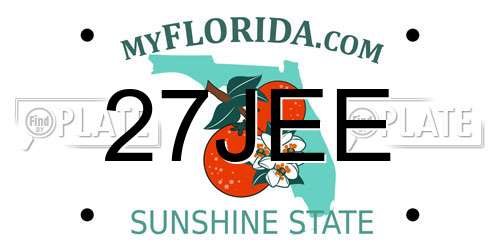 27JEE Florida License Plate