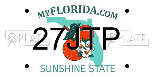 27JTP Florida License Plate