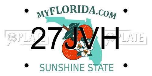 27JVH Florida License Plate