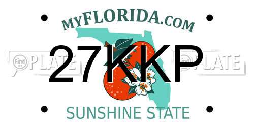 27KKP Florida License Plate