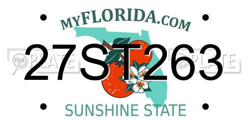 27ST263 Florida License Plate