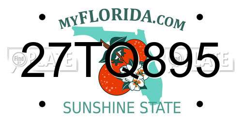 27TQ895 Florida License Plate