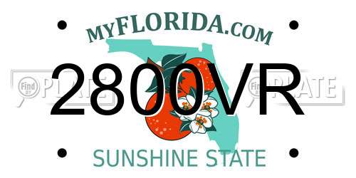 2800VR Florida License Plate