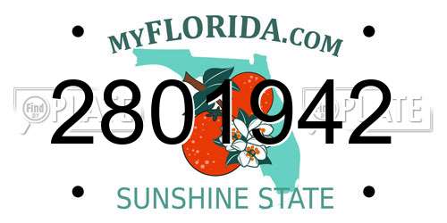 2801942 Florida License Plate