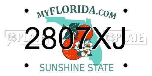 2807XJ Florida License Plate