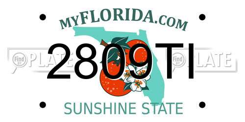 2809TI Florida License Plate