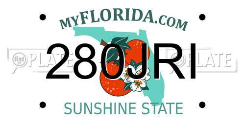 280JRI Florida License Plate