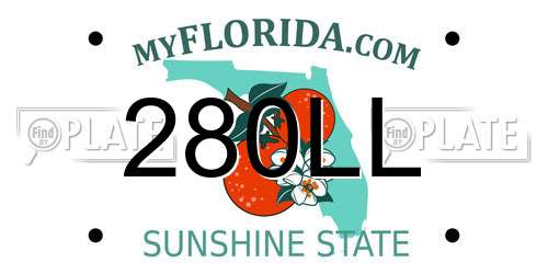 280LL Florida License Plate