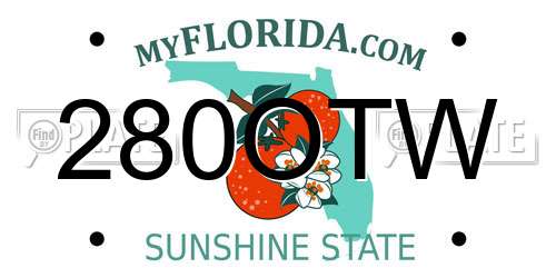 280OTW Florida License Plate