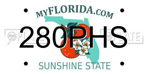 280PHS Florida License Plate