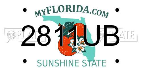 2811UB Florida License Plate