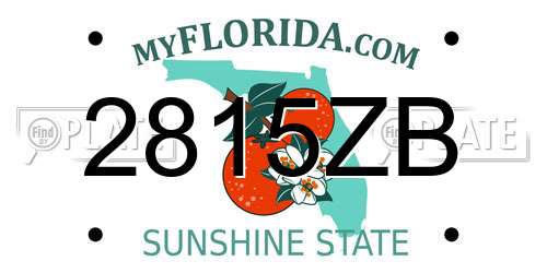 2815ZB Florida License Plate