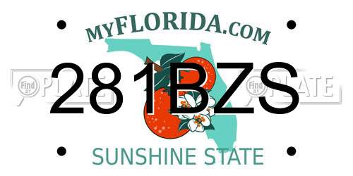 281BZS Florida License Plate