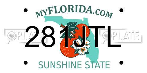 281JTL Florida License Plate