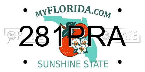 281PRA Florida License Plate