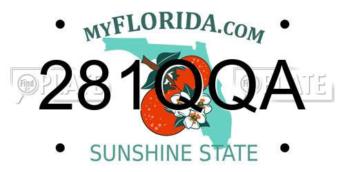 281QQA Florida License Plate