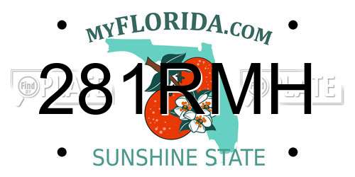 281RMH Florida License Plate