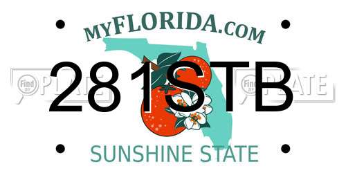 281STB Florida License Plate