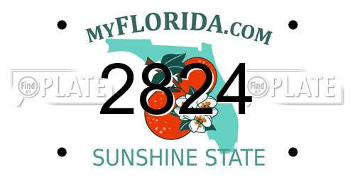 2824 Florida License Plate