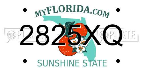 2825XQ Florida License Plate