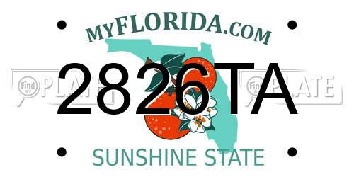 2826TA Florida License Plate