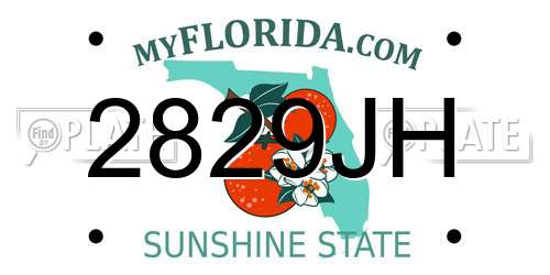 2829JH Florida License Plate