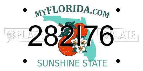 282I76 Florida License Plate